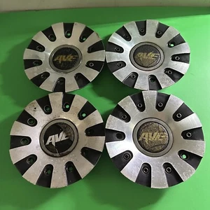 (4) Tapas de tapa central personalizada para rueda Ave Wheels # C004002B/M 523102-UP - Imagen 1 de 9