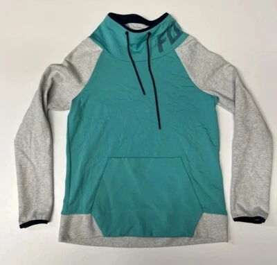 Suéter Pullover FOX RACING Turquesa Mujer Grande Cuello Simulado Manga Larga Foto 1 de 4