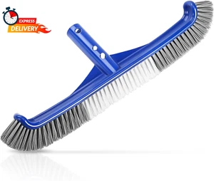 Pool Brush Head, 17" Pool Brushes for Cleaning Pool Walls, Curved Ends High-Effi - Picture 1 of 12