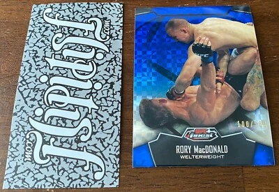 2012 TOPPS UFC FINEST RORY MACDONALD 39 MMA REFRACTOR 100/188 RARE VTG HOLO BLUE - Image 1 of 3