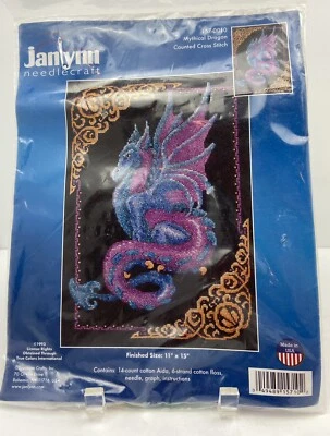 Janlynn Kit Punto de Cruz Contado Dragón Mítico 11 X 15 Nuevo 1993 Foto 1 de 4