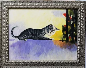 Original Ölgemälde Kavierkatze gelistete Künstlerin Jessica Rockwell signiert gerahmt - Bild 1 von 10