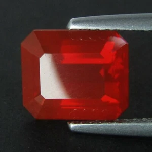 2.31Cts Natural stunning Unheated Fire Opal Emerald Cut Gemstone From Mexico-VDO - Picture 1 of 4