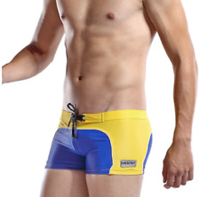 70's Aussie Bum Style Swimming Trunks Square Cut Shorts Retro  By Desmiit