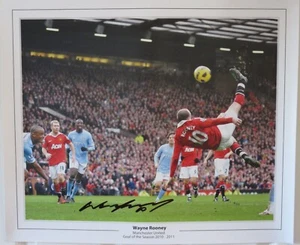 Wayne Rooney Signed Manchester United Large Photo Goal of the Season COA - Picture 1 of 4