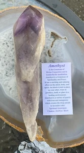  9" Zepter GROß Lemurischer Amethyst großer Plattenhalter - persönliche Weisheit, KRÄFTIG! - Bild 1 von 4
