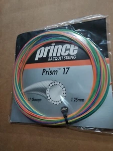 Raqueta de tenis Prince cuerdas multicolor arco iris prisma 17 vintage nuevo de colección - Imagen 1 de 6