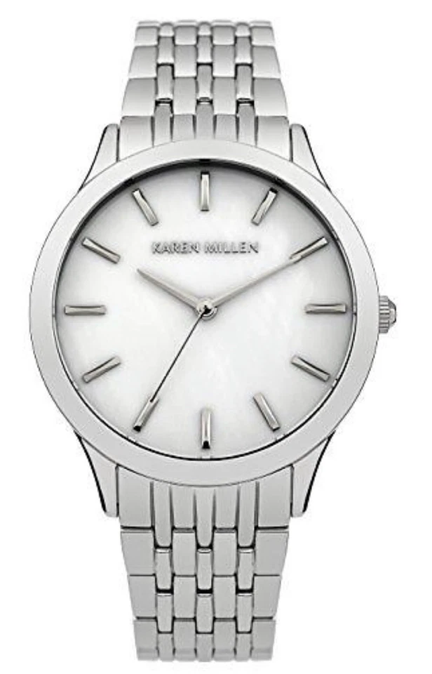 Relógio pulseira de aço inoxidável Karen Millen. Novo - Imagem 1 de 1