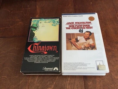 One Flew Over The Cuckoo’s Nest  & Chinatown 2 VHS Lot Jack Nicholson - Image 1 of 4