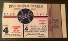Brooklyn Dodgers 1953 World Series Game 4 REPLICA ticket vs New York Yankees