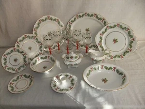 c4 Porcelana China & Glass Hammersley - Acebo - Vajilla festiva de Navidad 2F3A - Imagen 1 de 20