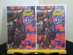 Signed OTTLEY Battle Beast #1 Foil Die Cut Mask Variant !! w/COA!! 2 Book Set! - Picture 1 of 24