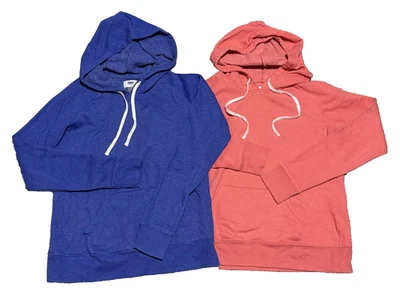 Лот из 2 старый темно-синий женщин розовый и синий пуловер толстовка с капюшоном размер маленький - Изображение 1 из 3