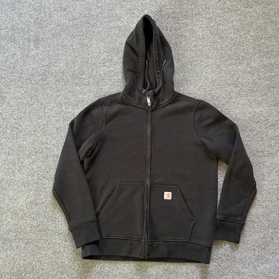 Chaqueta Carhartt Niños Mediana 8/10 Negra Calce Relajado Cremallera Completa Sudadera Polar Foto 1 de 4