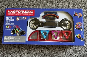 Magformers 23 Piece Construction Set w/Instruction design book CAR AND BIKE SET - Picture 1 of 5