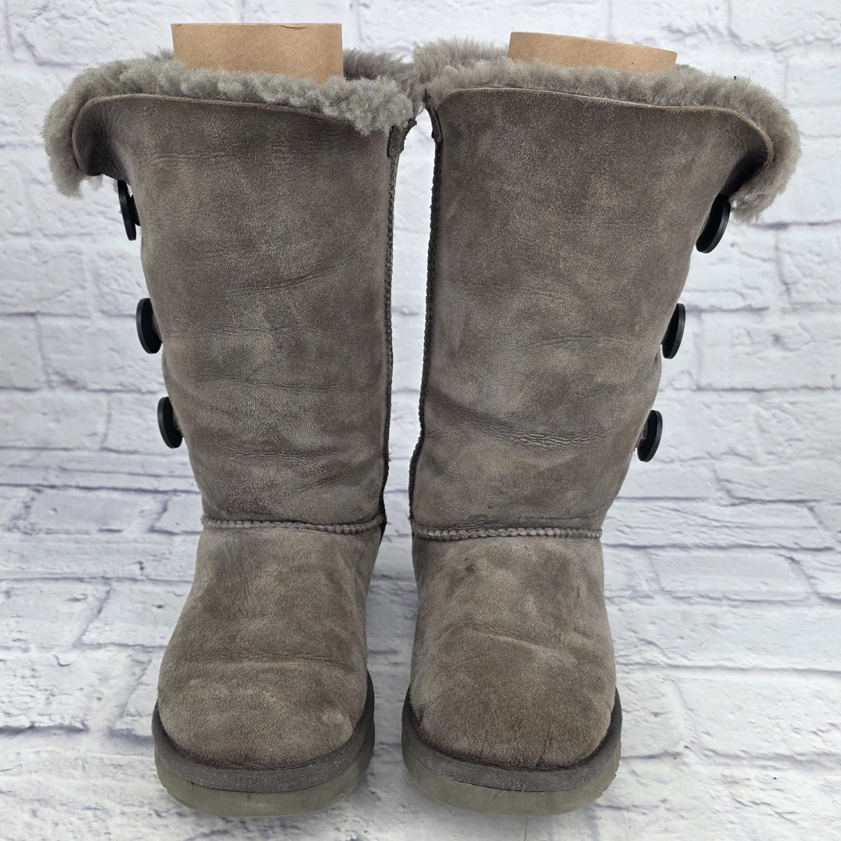 UGG Australia Bailey Button Gray Boots for Women for sale | eBay