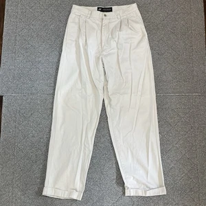 Pantalone uomo vintage American Eagle Field Khakis taglia 30X31 marrone plissettato polsini anni 90 - Foto 1 di 12