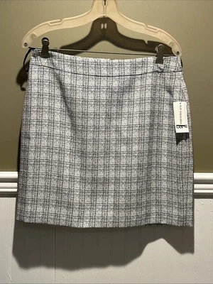 Bar III женская юбка отдельные Tweed черный и белый размер 8 новый с Ярлыками Рекомендуемая розничная цена производителя $79 - Изображение 1 из 4