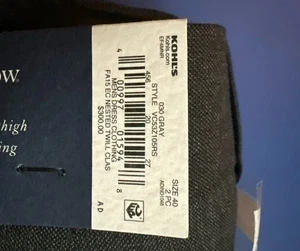 Croft And Barrow Men’s Size 40 Unhemmed Dress Pants  - Picture 1 of 5