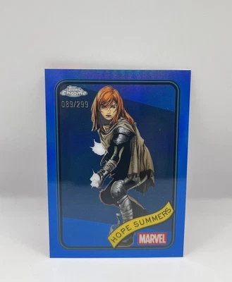 💎2025 TOPPS ХРОМ MARVEL СИНИЙ ПЕРЕЛИВАЮЩИЙСЯ NO73 HOPE SUMMERS /299 - Изображение 1 из 2