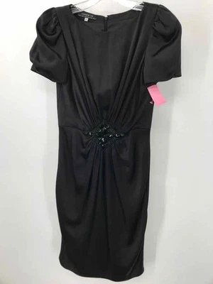 Pre-Owned Andrew GN Black Size 38 Knee Length Short Sleeve Dress - Image 1 of 3