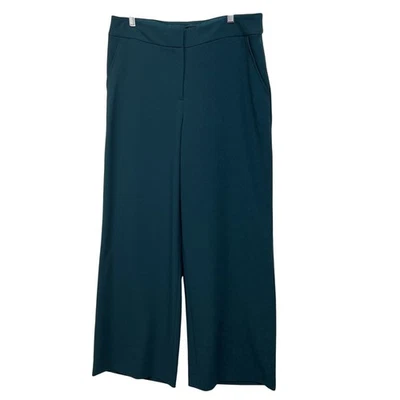 Calça Tahari ASL Slacks Feminina 12 Pernas Largas Verde Esmeralda Elástica Excelente Estado Usado - Imagem 1 de 4