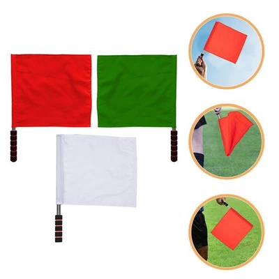  3 Pcs Warning Signal Flags Schiedsrichter Fahnen Linienrichter-Flaggen Wehende - Bild 1 von 4