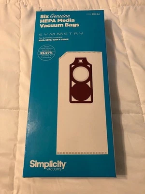 Simplicity Genuine Hepa Media Symmetry S20S/S20D/S20P/S20UP Vacuum Hepa 6 bags - Image 1 of 2