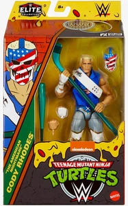 WWE Elite TMNT Teenage Mutant Ninja Turtles Cody Rhodes Casey Jones Figure - Picture 1 of 1