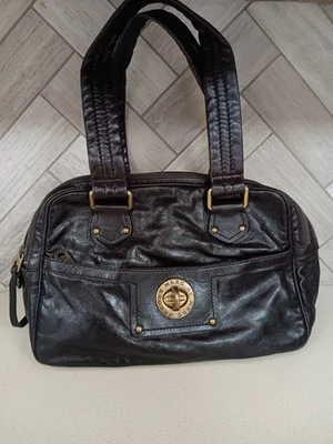 ¿De colección? Bolso Cartera Turnlock Posh JJ, Marc By Marc Jacobs Diseñador Marrón Oscuro Foto 1 de 4