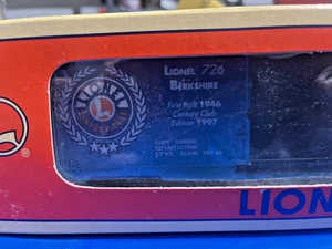 LIONEL '97 BERKSHIRE 726 CENTURY CLUB BOXCAR NEW IN BOX - Picture 1 of 3