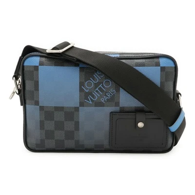 Bolso de Hombro Louis Vuitton Alpha Messenger Damier Grafito Gigante Hombres Azul Uno Foto 1 de 4