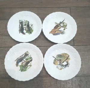 Alfred Meakin Made In England 4 Porzellan Vogel Teller - Bild 1 von 8