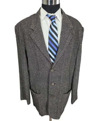 Chaqueta Blazer City Streets Tweed Para Hombre 44 Gris Abrigo Deportivo 3 Botones Mezcla Lana Foto 1 de 4