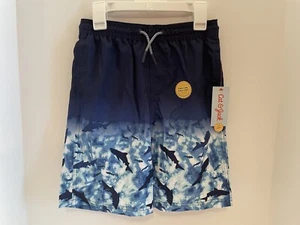 Cat & Jack Boy’s Shark Swim Trunks - MEDIUM (8/10) - UV Protection - NEW w/TAGS - Picture 1 of 12
