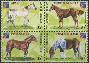 Uruguay #1800 Philex France Exhibit Horses Postage Stamps Latin America 1999 MNH - Picture 1 of 1