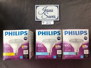 3- Philips PAR38 LED Flood 12-Watt Bulb replace 100w - Dimmable T 211 - Picture 1 of 1