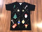 Victoria Harbour Women's Ugly Christmas Button Shirt Sweater Size Small Black D1