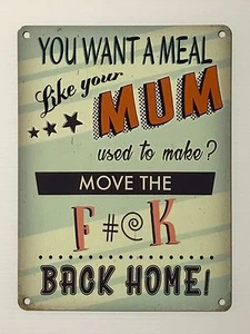A Meal Like Mum Used To Make SML - Tin Metal Wall Sign - Foto 1 di 1