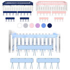 3/4Pcs Crib Rail Covers Protector Safe Teething Guard Wrap for Standard Crib