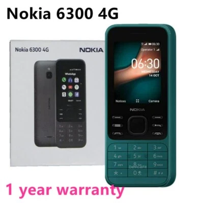 Original Nokia 6300 4G LTE Cell Phone 3Colors Unlocked Dual SIM KaiOS SmartPhone - Image 1 of 4