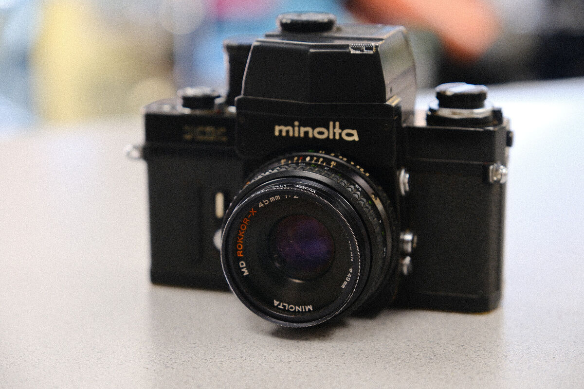Minolta XK WITH AE METER FINDER, 45MM 1.2 LENS FAIR Minolta XK WITH AE METER FINDER, 45MM 1.2 LENS FAIR