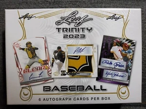 2023 Leaf Trinity Baseball Sealed Hobby Box - 6 Autos 🔥! - Picture 1 of 1