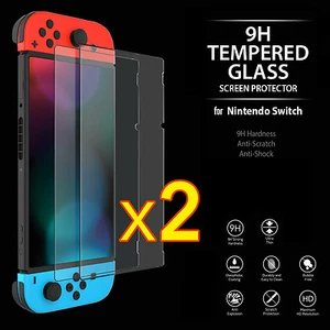2X PROTECTEUR D'ECRAN EN VERRE TREMPÉ POUR NINTENDO SWITCH - Photo 1 sur 5