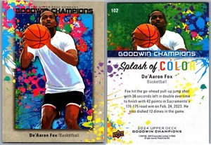 2024 UPPER DECK GOODWIN CHAMPIONS SPLASH OF COLOR - DE'AARON FOX #102 - Bild 1 von 1