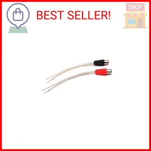 RCA Adapter, 2-Port, 18 AWG Speaker Wire to RCA Female, Black/Red - Picture 1 of 2