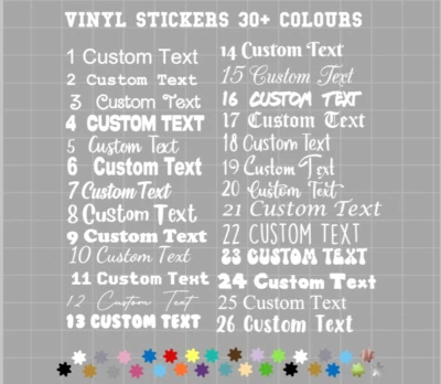 Personalised Name Vinyl Sticker Word Text Cut Text Font Sticker Sentence Letter - Image 1 of 4