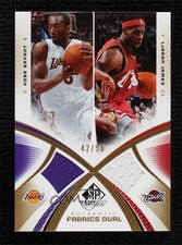 2005-06 SP Game Used Edition Gold /50 Kobe Bryant LeBron James #AF2-BJ HOF