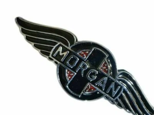 NUEVO EMBLEMA INSIGNIA CAPÓ CAPÓ METAL COCHES MORGAN VINTAGE NEGRO - Imagen 1 de 4