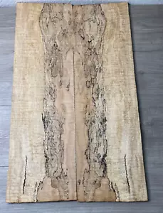 Spalted Figured Maple Book-Matched Guitar Back / Top Set Luthier Wood - Picture 1 of 23